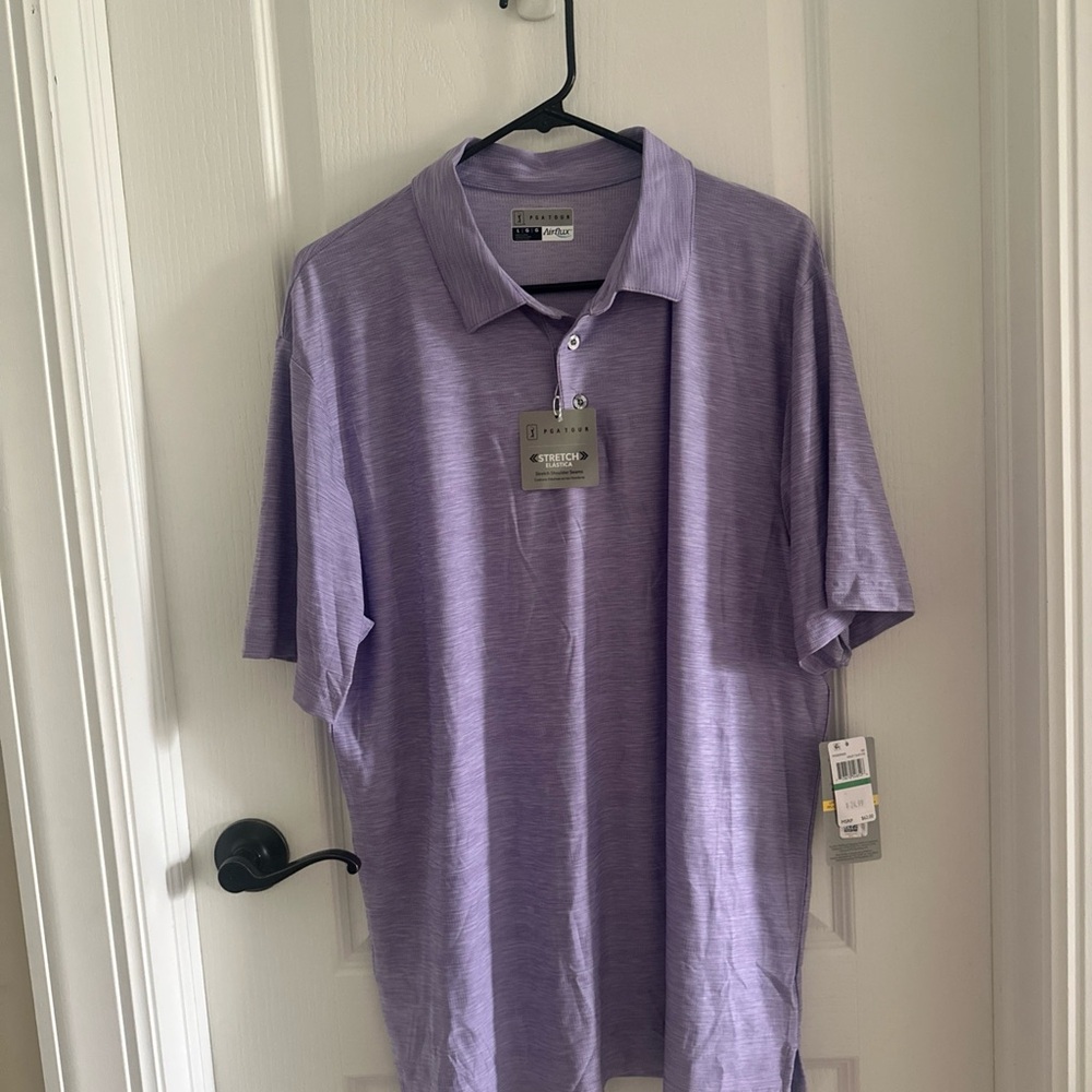 PGA Tour Lavender Polo Shirt